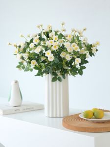 Bouquetของเล่นดอกไม้เทียม Rose Bunch Silk Flower Centerpiece Home Decor ตกแต่งบ้าน สไตล์บ้านสไตล์ย้อนยุค