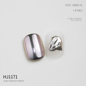 Ultra-Shiny Gold And Silver Nail Art Mirror Powder Electroplated Dopaamine Glitter Wave Pattern 3D Modeling Fine Texture