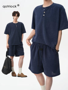 QOTRIOCK | Muscle Texture Breathable Mens Outfit