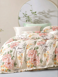 FUANNA (富安娜) | Floral Print Pure Cotton 4-Piece Bedding Set