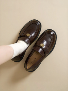Josiny | Spring Autumn Slip-on Loafer Shoes Thick Sole