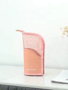 EH Makeup Brush Case Holder Travel Waterproof Cosmetic Bag Stand-up Foldable Makeup Cup with Zipper