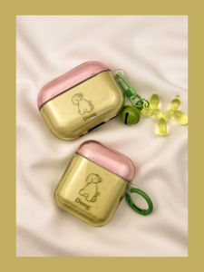 เคส Airpods4 ลายการ์ตูนสีเขียว ลายเส้นสุนัข รุ่น Airpod3 สำหรับ Apple pro หูฟังไร้สาย Bluetooth แบบไร้สาย รุ่นที่ 3 ของ Apple Airpods2 รุ่น Airpodpro 4 รุ่น 5