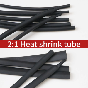 PROMO 4MM Black Heat Shrink Tube – 1 Meter Durable Sleeve for Electrical Wiring Protection