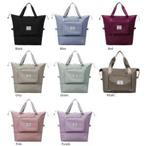 Large Capacity Folding Travel Bag Oxford Fabric Bag with Dry and Wet Separation Carry Luggage Bag Lightweight for Women