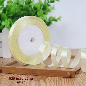 10mm Satin Ruy Băng 25 Yard/Cuộn Thủ Công DIY Làm Nơ Cho Tiệc Cưới Trang Trí Gói Quà Scrapbooking 100% Polyester