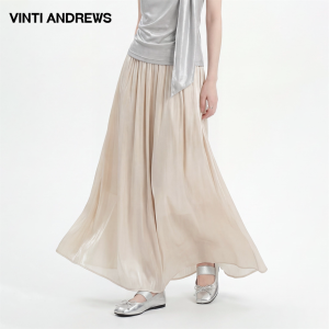Chân Váy Satin Bóng Đẹp Cao eo A-line