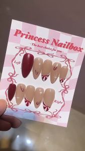 PrincessNailbox[mãTP19]móng úp sơn gelthiết kế thủ công(tặng keodũamiếng dángiấy lau…)