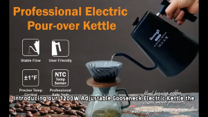 ( BH 12TH) Ấm Điện Cổ Ngỗng Pha Pour-over Chuyên Nghiệp - Điều Chỉnh Nhiệt Độ 40 đến 100 độ chế độ giữ nhiệt 1 đến 8h