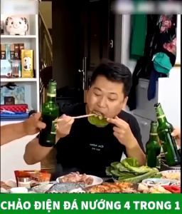 Bếp nướng không khói với mặt phủ đá cao cấp chảo nướng điện được chế tác từ đá núi tuyết chống dính gấp 10 lần các loại xoong nồi thông thường nồi nướng đa năng công suất lớn khay đựng dầu tiện lợi