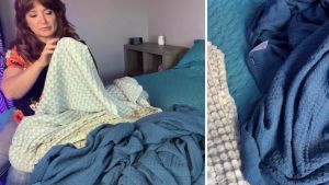 thermal blanket queen size 100% pure cotton Already stock kepas cadar waffle blanket