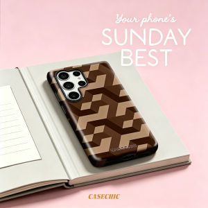 Potdemiel | Bronze Swirl Maze For Samsung Galaxy S26 Ultra A56 Exquisitely Pattern Double Protective Phone Cover Cases CaseChic