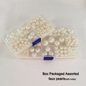 DIY accessories parts imitation/ faux pearls acrylic ABS jewelry beads sizes assorted set with box package  for handmade jewelry and accessories