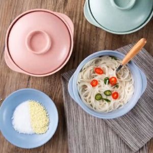 MANGKUK JERAMIMANGKOK JERAMI TUTUP 2-IN-1 (MANGKOK + TUTUP) | MANGKUK JERAMI | MANGKOK WHEAT STRAW