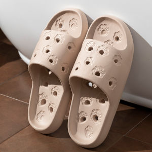 Couples Bathroom Slippers Indoor Home Use Soft Bottom Anti-Slip Summer Shower Slippers Men Women Thick Heel Water Drainage