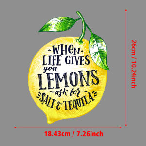 When Life Gives You Lemons Tequila Print Iron-On Transfer For Clothing DIY Washable T-shirt Thermal Sticker Patches Applique