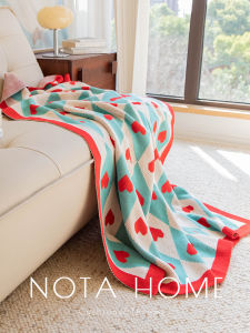 Nordic Style Office Nap Blanket Living Room Sofa Cover Blanket Bedroom End of Bed Towel Shoulder Wrap Thin Geometric Pattern