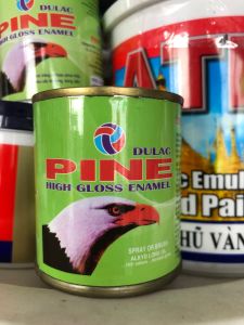 Sơn dầu Pine Nhũ Đồng (con ó 020). Là dòng sơn hệ Alkyl cho gỗ kim loại..v.v.v