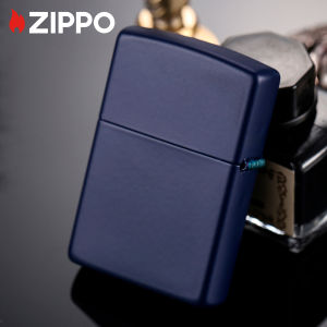 Zippo Navy Blue Matte With Zippo Logo Classic Windproof Pocket Lighter ｜Zippo 239ZL [Fulfilled By Lazada]
