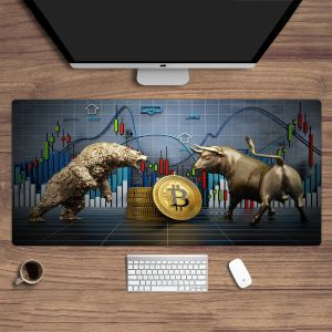 Product Chart Mode Gaming Mouse Pad Stock Market Forex Coin Trader Table Pad Investor HD Candlestick Pattern Art Table Pad
