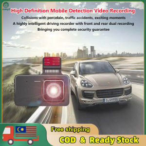 Car Dash Camera with 4in Screen Front and Rear Dual Lens Car DVR Driver Recorder with G-sensor