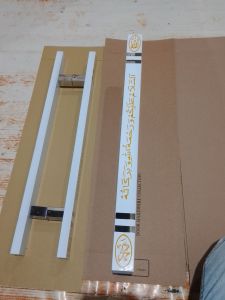 Handle Pintu Tarikan Pintu Rumah Baut Tembus motif Kaligrafi Pegangan Gagang Pintu Rumah Minimalis