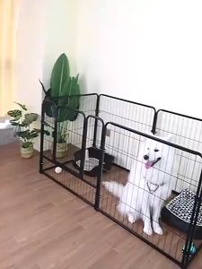 DIY💒กรงสุนัข กรงสัตว์เลี้ยง กรงกระต่าย กรงแมว คอกกั้นสุนัข คอกสุนัข รั้วสัตว์เลี้ยง ท่อเหล็กพับได้หนา แข็งแรง ทนทาน