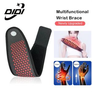 DIDI 1PC Compress Support Hand Magnetic Therapy Wrist Brace Tourmaline Wrist Support Adjustable Wrist Guard Self-Heating Arthritis Pain Relief Braces Belt Hand Support Brace Wrist
