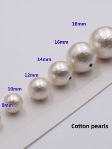 Handmade DIY Cotton Pearl Scatter Beads Earring Materials Accessories Yellow White Straight Hole Fashion Jewelry Supplies