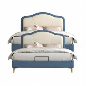 Airland | Modern Luxury Kids Cartoon Solid Wood Leather Single Bed 1.2m