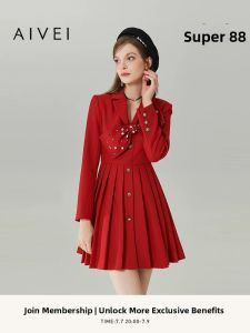 AIVEI | Autumn Red Small Dress sui-dress