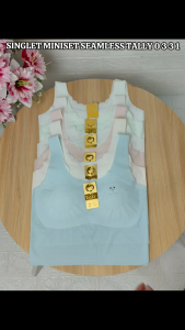 Singlet Miniset Seamless Anak TALLY 0331/ Tanktop Anak Dengan Cup Busa Tipis Ukuran L-XL