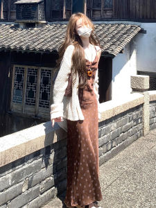 PEIZIXUAN | French Floral Spaghetti Strap Dress