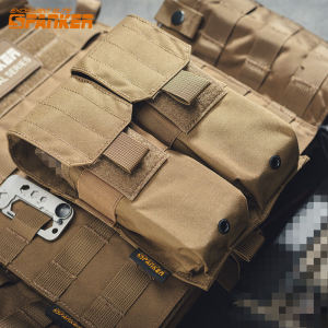 กระเป๋าใส่กระสุนปืนแบบยูนิฟอร์มทหาร Tactic Dual Magazine Pouch Molle Accessory Bag Storage Case สำหรับผู้ชาย