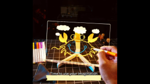 [SG STOCK] Reusable LED Drawing Board DIY Luminous Acrylic Message Memo Note Pad Night Light Kids Writing Gift发光画板