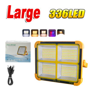 2026 Solar Portable Camping Light Stand Battery Rechargeable Lamp LED Cordless Flood Lights for Work Tent Light Powerful Magnet