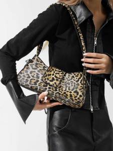 Trendy Leopard Print Shoulder Bag Womens Fashion High-End Sensation Underarm Bag Unique Design Crossbody Bag Soft PU Leather