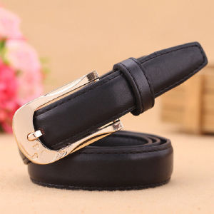 Womens Trousers Belt PU Leather Trend White Belt Fashion High Quality Trouser Belt Solid Vintage Pin Buckle Ladies Strap DT067