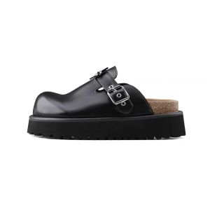 Dép Đế Dày Đế Xuồng Da Thật Cho Nữ 2025 Thời Trang Thường Ngày Đế Bằng Đế Cao Gót Dép Xăng Đan Ngoài Trời