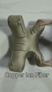 Copper Ion Ergonomic Pillow Anti-Wrinkle Multi-Position Support for Side & Back Sleepers Smooth Fabric Protects Hair & Skin