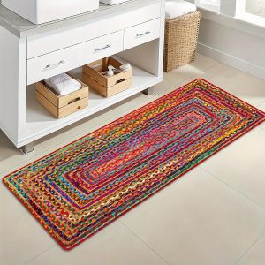 VIKAMA Vintage Bohemian Style Kitchen Carpet Dining Room Bedroom Laundry Room Entrance Mat - Easy To Clean Home Decoration