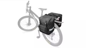 40L Bicycle Pannier Bag 2 in 1 Double Side Bike Bag with Waterproof Inner Bag Rain Cover Fits Rear Racks up to 6.5 Wide