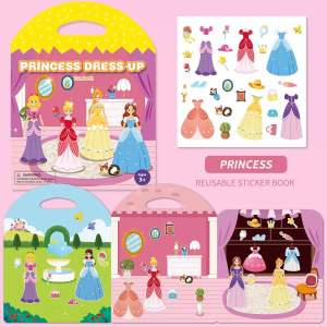Reusable Sticker Book for Kids travel toy restaurant toys Play Learn Create Screen-Free Fun kids birthday goodies return gift