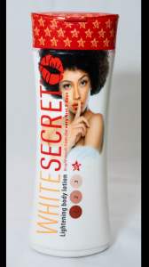White secret lightening body lotion and dark stop reover.