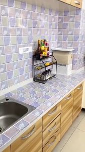 Wallpaper Dinding Dapur Anti Minyak Wall Sticker Kitchen Sheet 300x60CM Waterproof Aneka Motif