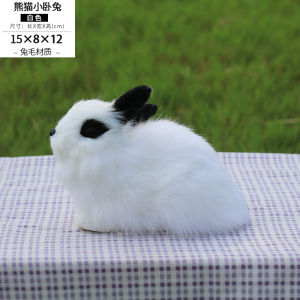 Handheld Plush Rabbit Model Toy Realistic Childrens Stuffed Animal Doll Ancient Costume Photography Prop Decorations for Kids