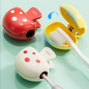 YESPERY หมวกตัวป้องกันเชื้อโรคหัวแปรงพลาสติกแบบหนีบสำหรับใช้ในหัวแปรงแคมป์ปิ้งเดินทางเดินป่าอุปกรณ์ในห้องน้ำ