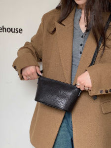 2025 New Fashion Top Layer Bubble Sheep Leather Underarm Bag Versatile Single Shoulder Bag Leather Texture Diagonal Small Bag for Women