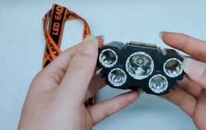 Senter Kepala 5 LED USB Rechargeable Lampu Headlamp Cas Outdoor Camping Terang Isi Ulang 5LT21
