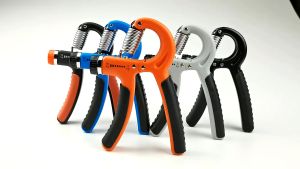 BG - KÌM BÓP TẬP CƠ TAY  CÓ NÚM ĐIỀU CHỈNH LỰC 5KG - 60KG  DỤNG CỤ TẬP GYM TẠI NHÀ  CHẤT LIỆU LÒ XO INOX CAO CẤP  BỀN BỈ (FULL ĐEN )